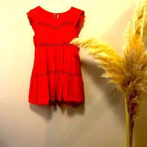 Free People xs red babydoll dress
